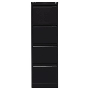 BISLEY Hängeregistraturschrank schwarz 4 Schubladen 41,3 x 62,2 x 132,1 cm