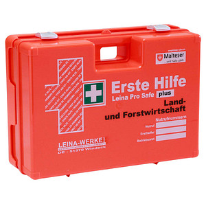 4011166211243 - Erste-Hilfe-Kasten Pro Safe plus Land- & Forstwirtschaft DIN 13169 + branchenbezogene Zusatzerweiterung orange 4011166211243 Lei