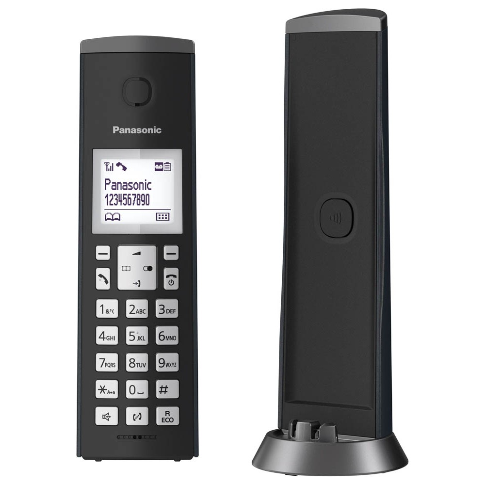 Panasonic KX-TGK220GM Schnurloses Telefon mit Anrufbeantworter schwarz-matt