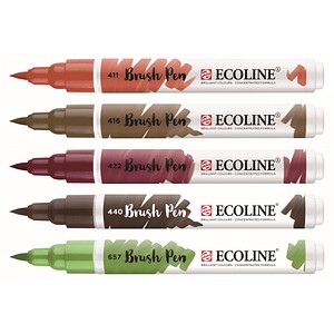 Talens ECOLINE® Brush-Pens farbsortiert, 5 St.