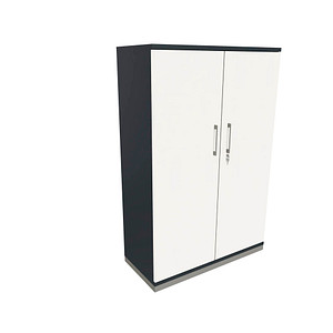 4260649682067 - fm Aktenschrank Oldenburg 4260649682067 lavagrau weiß 3 Fachböden 800 x 442 x 1517 cm