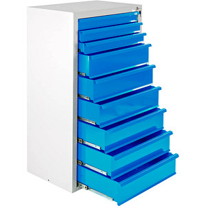 4050049247726 - MAMMUT Schubladenschrank lichtgrau lichtblau 9 Schubladen 700 x 435 x 1200 cm 4050049247726 ADB