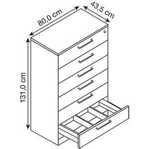 4064615079208 - Karteikartenschrank 3-bahnig für A5 quer 6 Schübe mit Vollauszug & Bügelgriffen Zentralverschluss B 800 x T 435 x H 1298 mm weiß weiß 4064615079208 - Karteikartenschrank 3-bahnig für A5 quer 6 Schübe mit Vollauszug & Bügelgriffen Zentralverschluss B 800 x T 435 x H 1298 mm weiß weiß