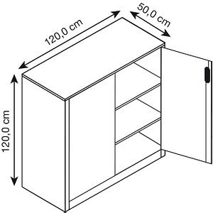 4064615131791 - Werkstatt-Beistellschrank mit Flügeltüren HxBxT 1200 x 1200 x 500 mm lichtgrau enzianblau 4064615131791 - Werkstatt-Beistellschrank mit Flügeltüren HxBxT 1200 x 1200 x 500 mm lichtgrau enzianblau