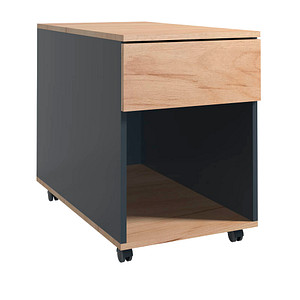 4051814419430 - Rollcontainer Beistellcontainer mit Schubladen Maße ca H 55 x B 39 x T 45 70 cm Bürocontainer - Dalosa 1 Schublade