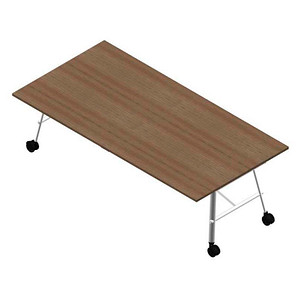 8029466017287 - Konferenztisch SERENITY nussbaum rechteckig A-Gestell weiß 2400 x 1200 x 750 cm 8029466017287 Quadrifoglio