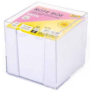 4001868146721 - Zettelbox WHITE transparent inkl 700 Notizzettel weiß