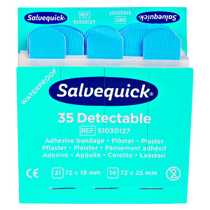 Salvequick® Pflaster Detectable 1009735V blau, 35 St.
