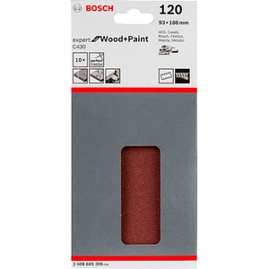 AKTION: 10 BOSCH C430 EXPERT for Wood and Paint Schleifblätter 120 mit Prämie nach Registrierung