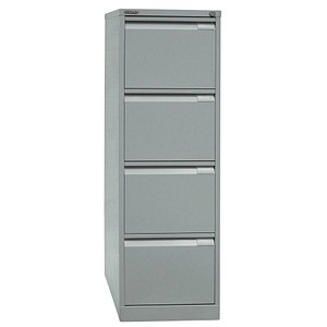 BISLEY Hängeregistraturschrank silber 4 Schubladen 41,3 x 62,2 x 132,1 cm