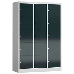 4061815858312 - Schließfachschrank ClassiX anthrazit lichtgrau X-523538 15 Schließfächer 1185 x 500 x 1800 cm 4061815858312 LÜLLMANN