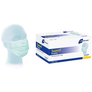 Meditrade® medizinischer Mundschutz Suavel® Protec DIN EN 14683:2019 Typ II, 50 St.
