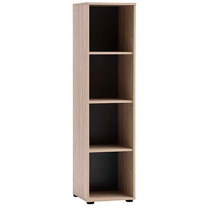 MÖBELPARTNER Aktenregal Arezzo eiche hell 38,2 x 38,2 x 150,0 cm, 1 St.