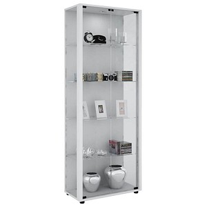 Verona Vitrine weiß 4 Fachböden