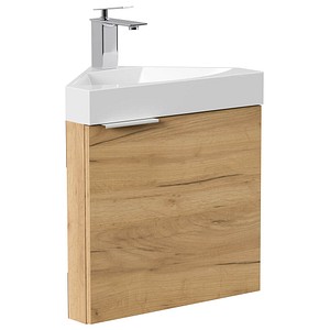 4251982674109 - POSSEIK Waschbecken mit Unterschrank DELTA SLIMLINE eiche gold 520 x 370 x 550 cm
