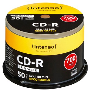 50 Intenso CD-R 700 MB bedruckbar