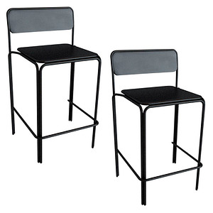 3660141959413 -  Hocker THBISX2M01 BISTRO schwarz bis 160kg 3660141959413 Paperflow 2 Stück