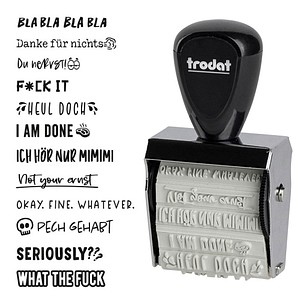 trodat Creative Mini Motivstempel Böse Sprüche 30 x 5 mm, 1 St.