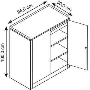 4064615079772 - Werkzeugschrank Sicherheitsschloss 2 Einlegeböden & 1 Schublade B 1000 x T 500 x H 1000 mm Stahlblech lichtgrau lichtgrau 4064615079772 - Werkzeugschrank Sicherheitsschloss 2 Einlegeböden & 1 Schublade B 1000 x T 500 x H 1000 mm Stahlblech lichtgrau lichtgrau