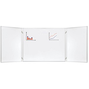 4016946912006 - Whiteboard klappbar K90 120 120 240x90cm emailliert Aluminiumrahmen 4016946912006 Franken