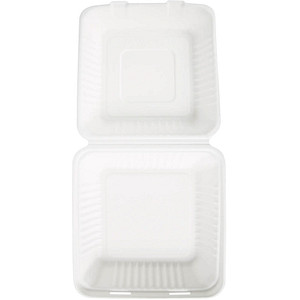 4015544412246 - 4 x Einweg-Lunchbox ohne Unterteilung 23x23cm VE=50 Stück w