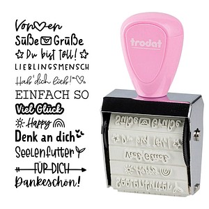 9010035982067 - Trodat Creative Mini Nette Botschaften - Stempel + Kissen Set