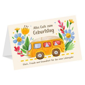 0829160982328 - LUMA Geburtstagskarte Bus LU2875 DIN B6 1 St