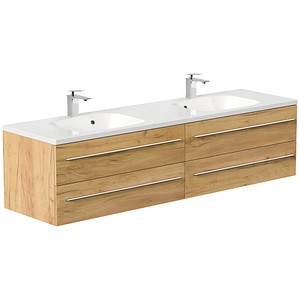 4251982676691 - POSSEIK Waschbecken mit Unterschrank GEANT 180 eiche gold 1800 x 496 x 440 cm