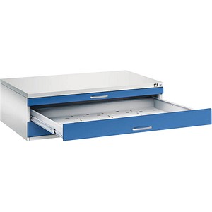 4068192049548 - Zeichnungsschrank DIN A0 3 Schubladen Höhe 420 mm schwarzgrau   lichtgrau C+P
