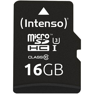 Intenso Speicherkarte microSDHC Professional 16 GB