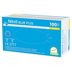 unisex Einmalhandschuhe blue plus blau Größe S 100 St.