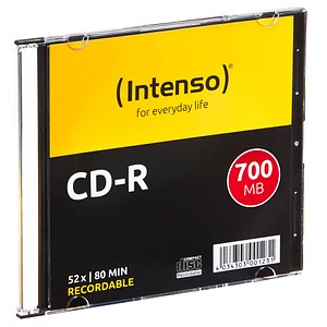4034303001248 - Slimcase CD-R 12cm 1x10 Intenso CD-R 80   700MB 52x Speed Slimcase 1001622 4034303001248