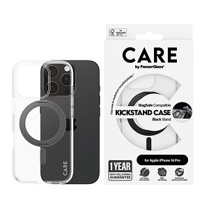 CARE by PanzerGlass® KICKSTAND Handy-Cover für Apple iPhone 16 Pro schwarz