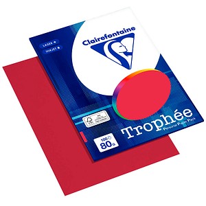Clairefontaine Kopierpapier Trophée kirschrot DIN A4 80 g/qm 100 Blatt