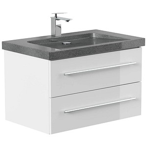 4251982676738 - POSSEIK Waschbecken mit Unterschrank YAMO 75 weiß glanz 750 x 450 x 500 cm