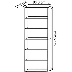 4059484217653 - Büroregal röhr HOME OFFICE (BHT 80x21250x3280 cm) BHT 80x21250x3280 cm grau Aktenregal 4059484217653 - Büroregal röhr HOME OFFICE (BHT 80x21250x3280 cm) BHT 80x21250x3280 cm grau Aktenregal