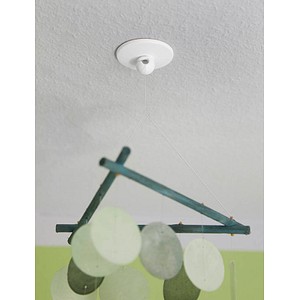 4042448105684 - Klebehaken Deckenhaken für Deckenaufhängungen selbstklebend ohne Bohren inkl 2 Powerstrips Large max 500g Tragkraft wiederverwendbar - weiß - Tesa