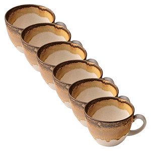 4029793462372 - 6 HEART & SOUL Kaffeetassen Perfect Match Cumin hellbraun 021 l 4029793462372 HEART & SOUL 6 Stück