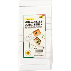 4001868043419 - Bastelzubehör Streichholzschachteln L weiß 12 St 4001868043419 - Bastelzubehör Streichholzschachteln L weiß 12 St