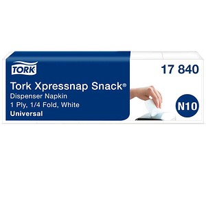 TORK - Xpressnap Snack Servietten N10 - 1-lagig - 21,4 x 21,3 cm - Weiß