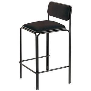 3660141959475 - Meet by Paperflow Barhocker Bistro Stahl mit Kunstlederbezug Sitzhöhe 850 mm mit Rückenlehne B 485 x T 435 x H 1060 mm 2 Stück schwarz 3660141959475 - Meet by Paperflow Barhocker Bistro Stahl mit Kunstlederbezug Sitzhöhe 850 mm mit Rückenlehne B 485 x T 435 x H 1060 mm 2 Stück schwarz