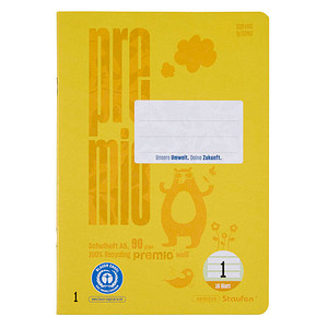 9001939833708 - Schulheft 040780001 Schulheft Lineatur 1   Lineatur 1 A5  90g gelb 16 Blatt   32 Seiten 9001939833708 Ursus