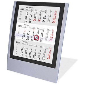 Tischkalender Einsteckkalender 2027/2028 grau/schwarz, 1 St.