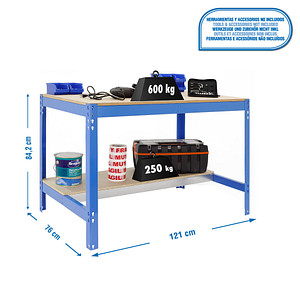 8435104919743 -  Werkbank KIT SIMONWORK BT0 1200 blau 1200 x 760 cm 8435104919743 Simon Rack