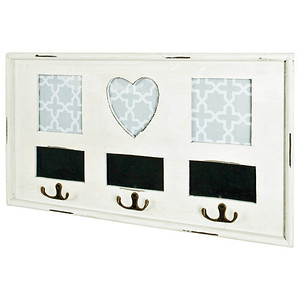 4001070283177 - Wandgarderobe 28317 weiß Holz 3 Haken 490 x 260 cm 4001070283177 HAKU Möbel