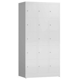 4061815857353 - Schließfachschrank ClassiX lichtgrau X-520530 15 Schließfächer 870 x 500 x 1800 cm 4061815857353 LÜLLMANN
