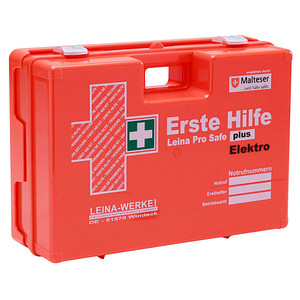 4011166211298 - Erste-Hilfe-Kasten Pro Safe plus Elektro DIN 13169 + branchenbezogene Zusatzerweiterung orange 4011166211298 Leina-Werke