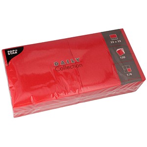 Papstar Serviette DAILY Collection 89641 32x32cm bordeaux 150St 4002911376713 Papstar 150 Stück