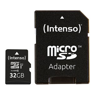 4034303019830 - Speicherkarte Premium 3423480 Micro-SDHC mit SD-Adapter Class 10 bis 90 MB s 32 GB 4034303019830 INTENSO 4034303019830 - Speicherkarte Premium 3423480 Micro-SDHC mit SD-Adapter Class 10 bis 90 MB s 32 GB 4034303019830 INTENSO