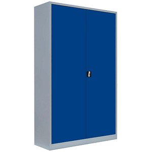 4061815522862 - Stahlschrank 530371 enzianblau lichtgrau 1200 x 422 x 1950 cm aufgebaut  4061815522862 LÜLLMANN